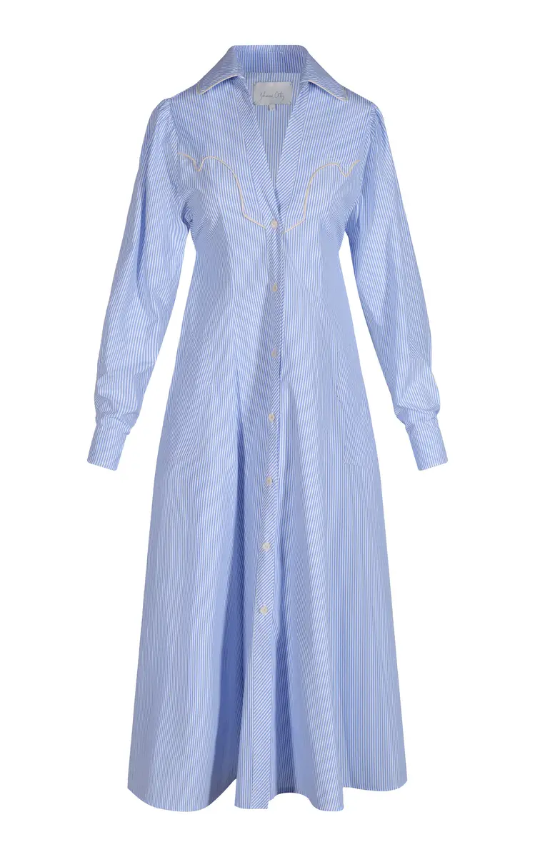 Johanna Ortiz Vela De Cruz Embroidered Poplin Midi Shirt Dress | Thumbnail 7 Johanna Ortiz Vela De Cruz Embroidered Poplin Midi Shirt Dress | Thumbnail 7