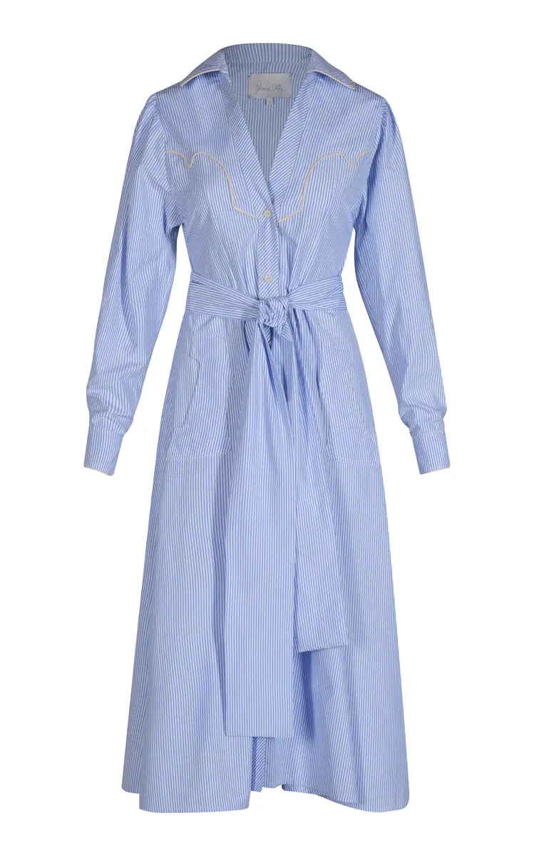 Johanna Ortiz Vela De Cruz Embroidered Poplin Midi Shirt Dress | Thumbnail 8 Johanna Ortiz Vela De Cruz Embroidered Poplin Midi Shirt Dress | Thumbnail 8