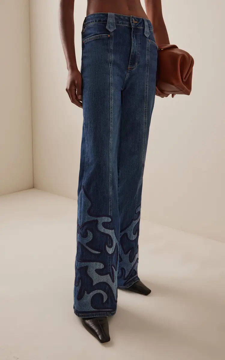 Johanna Ortiz Edge Stitch Stretch High-Rise Flared Jeans | Thumbnail 3 Johanna Ortiz Edge Stitch Stretch High-Rise Flared Jeans | Thumbnail 3