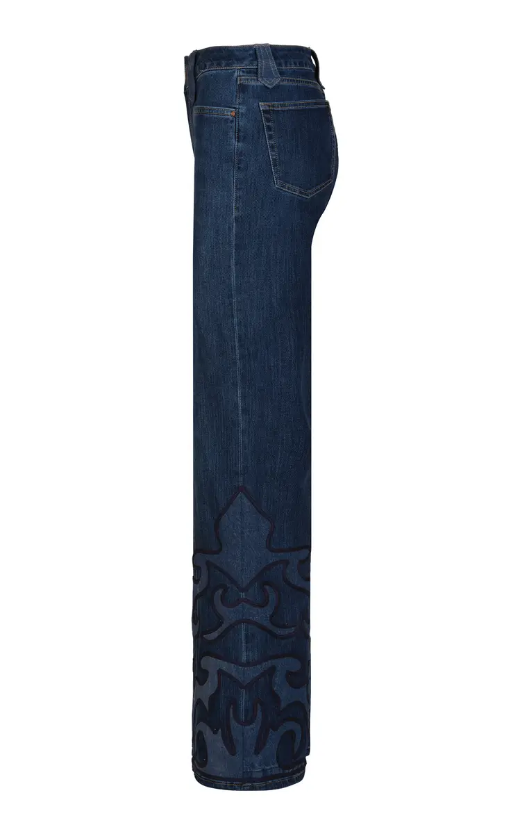 Johanna Ortiz Edge Stitch Stretch High-Rise Flared Jeans | Thumbnail 6 Johanna Ortiz Edge Stitch Stretch High-Rise Flared Jeans | Thumbnail 6