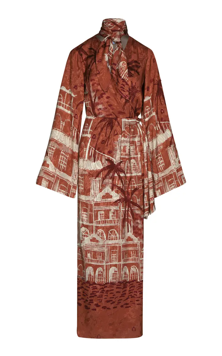 Johanna Ortiz Ollantay Jacquard Maxi Wrap Dress | Thumbnail 5