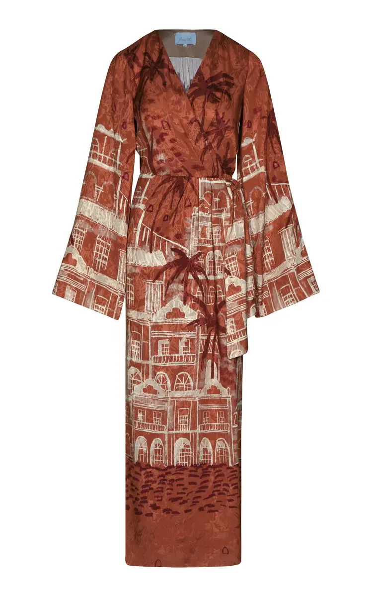 Ollantay Jacquard Maxi Wrap Dress Ollantay Jacquard Maxi Wrap Dress