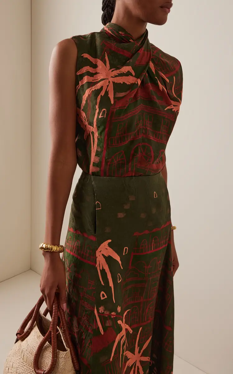 Johanna Ortiz Mystic Shore Satin-Jacquard Top | Thumbnail 3 Johanna Ortiz Mystic Shore Satin-Jacquard Top | Thumbnail 3
