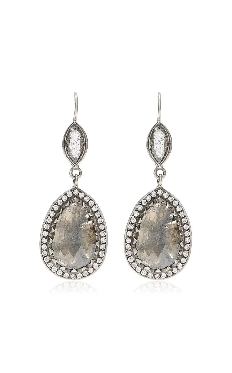 Sylva & Cie Salt And Pepper Diamond Drop Earrings | Image 1 Sylva & Cie Salt And Pepper Diamond Drop Earrings | Image 1