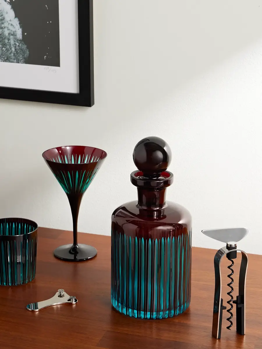 L'Objet Prism Glass Decanter - Men | Thumbnail 2 L'Objet Prism Glass Decanter - Men | Thumbnail 2