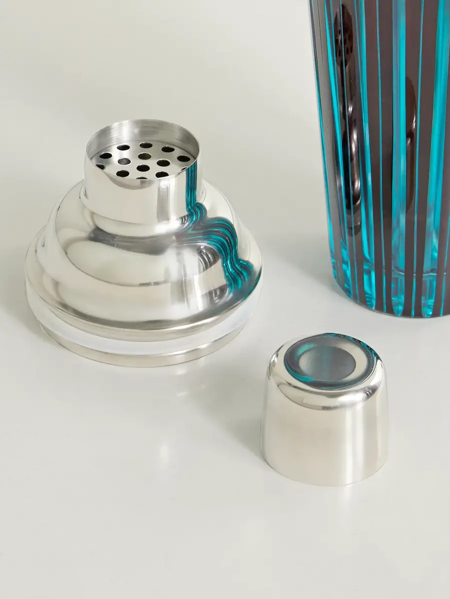 L'Objet Prism Glass and Silver-Tone Cocktail Shaker - Men | Thumbnail 4 L'Objet Prism Glass and Silver-Tone Cocktail Shaker - Men | Thumbnail 4