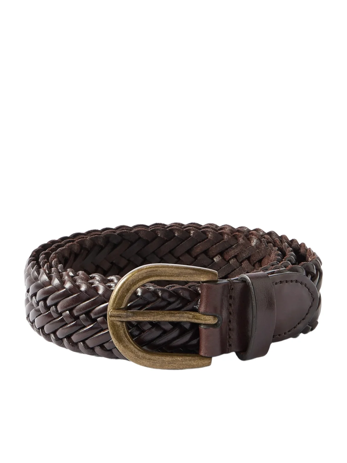 3cm Braided Leather Belt - Men 3cm Braided Leather Belt - Men