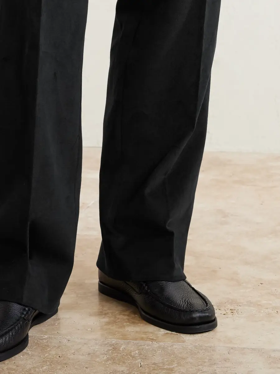 Saman Amel Straight-Leg Pleated Peached Cotton-Blend Trousers - Men | Thumbnail 5 Saman Amel Straight-Leg Pleated Peached Cotton-Blend Trousers - Men | Thumbnail 5