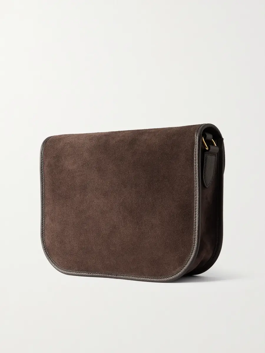 Valentino Garavani Antibes Full-Grain Leather-Trimmed Suede Messenger Bag - Men | Thumbnail 4 Valentino Garavani Antibes Full-Grain Leather-Trimmed Suede Messenger Bag - Men | Thumbnail 4