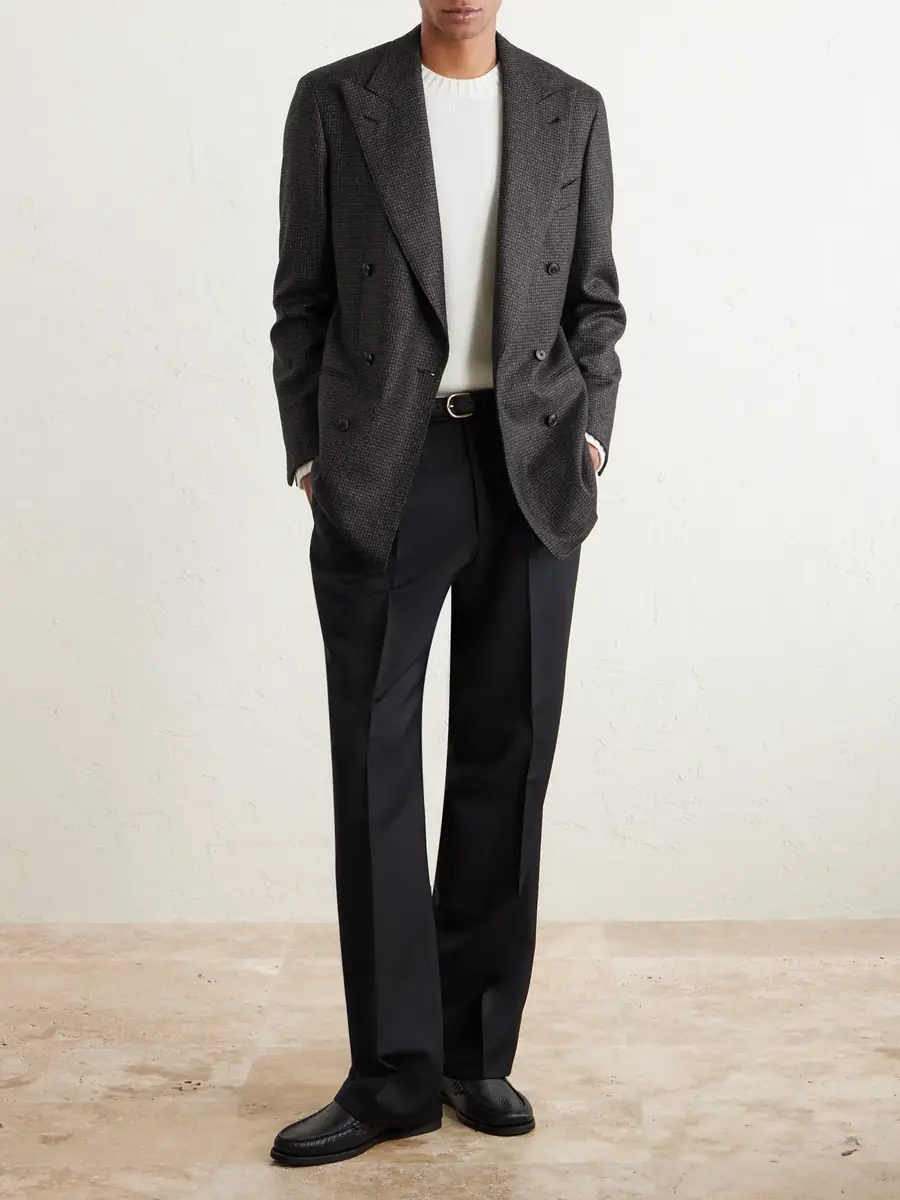 Saman Amel Double-Breasted Houndstooth Wool Suit Jacket - Men | Thumbnail 2
