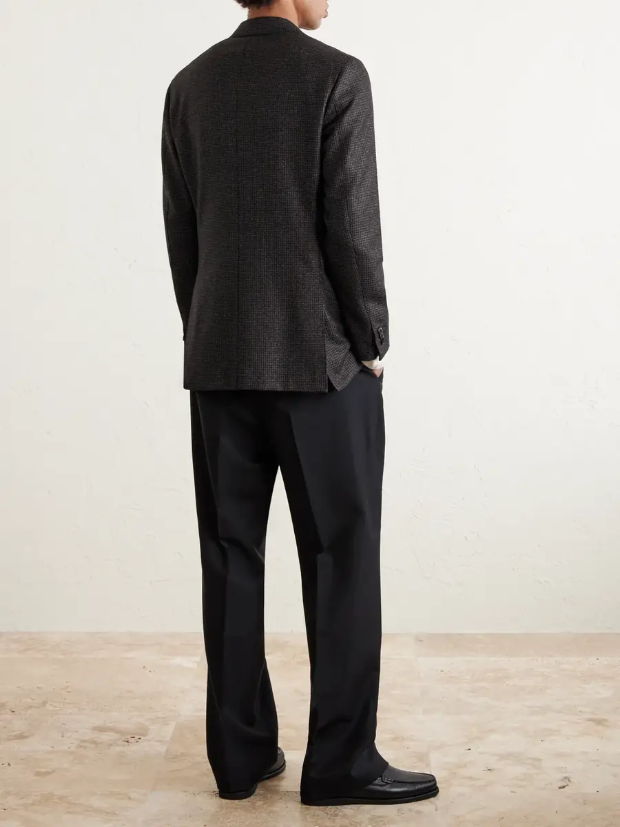 Saman Amel Double-Breasted Houndstooth Wool Suit Jacket - Men | Thumbnail 4