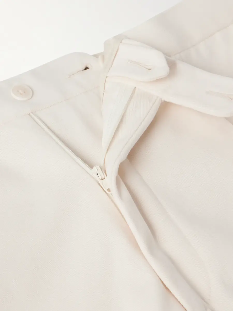 Saman Amel Amo Straight-Leg Pleated Peached Cotton-Blend Twill Suit Trousers - Men | Thumbnail 5