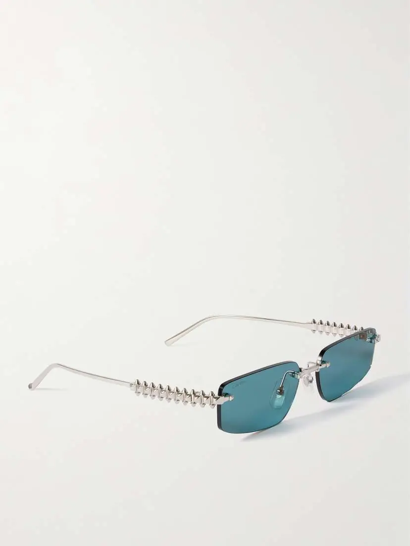 Cartier Eyewear Clash De Cartier Rimless Rectangle-frame Silver-tone Sunglasses | Thumbnail 3 Cartier Eyewear Clash De Cartier Rimless Rectangle-frame Silver-tone Sunglasses | Thumbnail 3