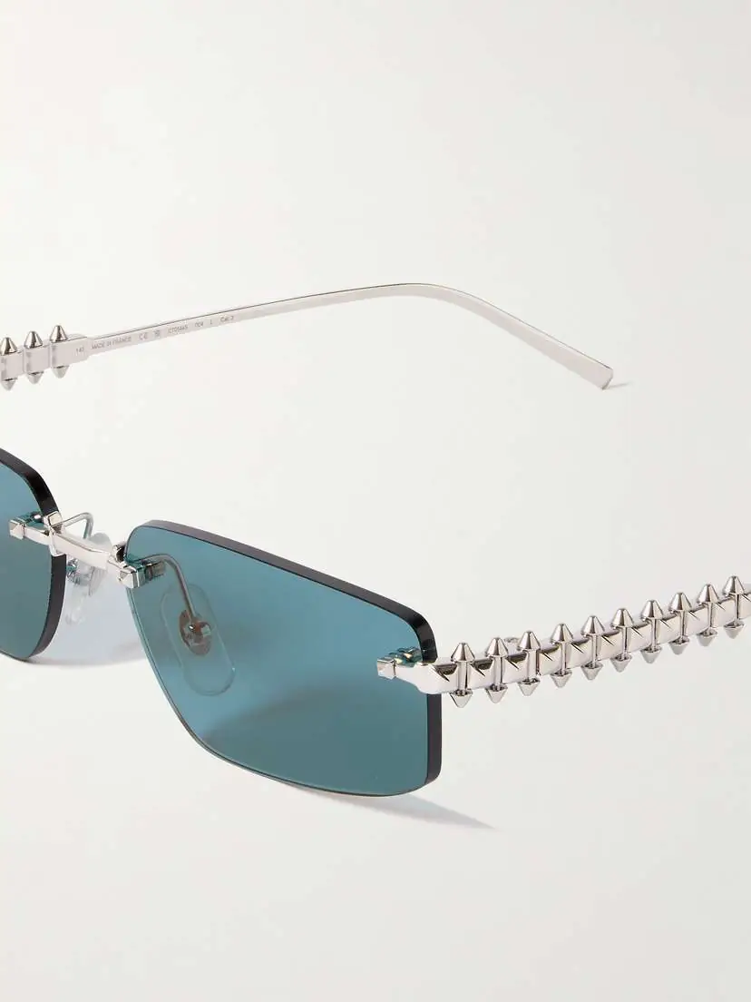 Cartier Eyewear Clash De Cartier Rimless Rectangle-frame Silver-tone Sunglasses | Thumbnail 4 Cartier Eyewear Clash De Cartier Rimless Rectangle-frame Silver-tone Sunglasses | Thumbnail 4