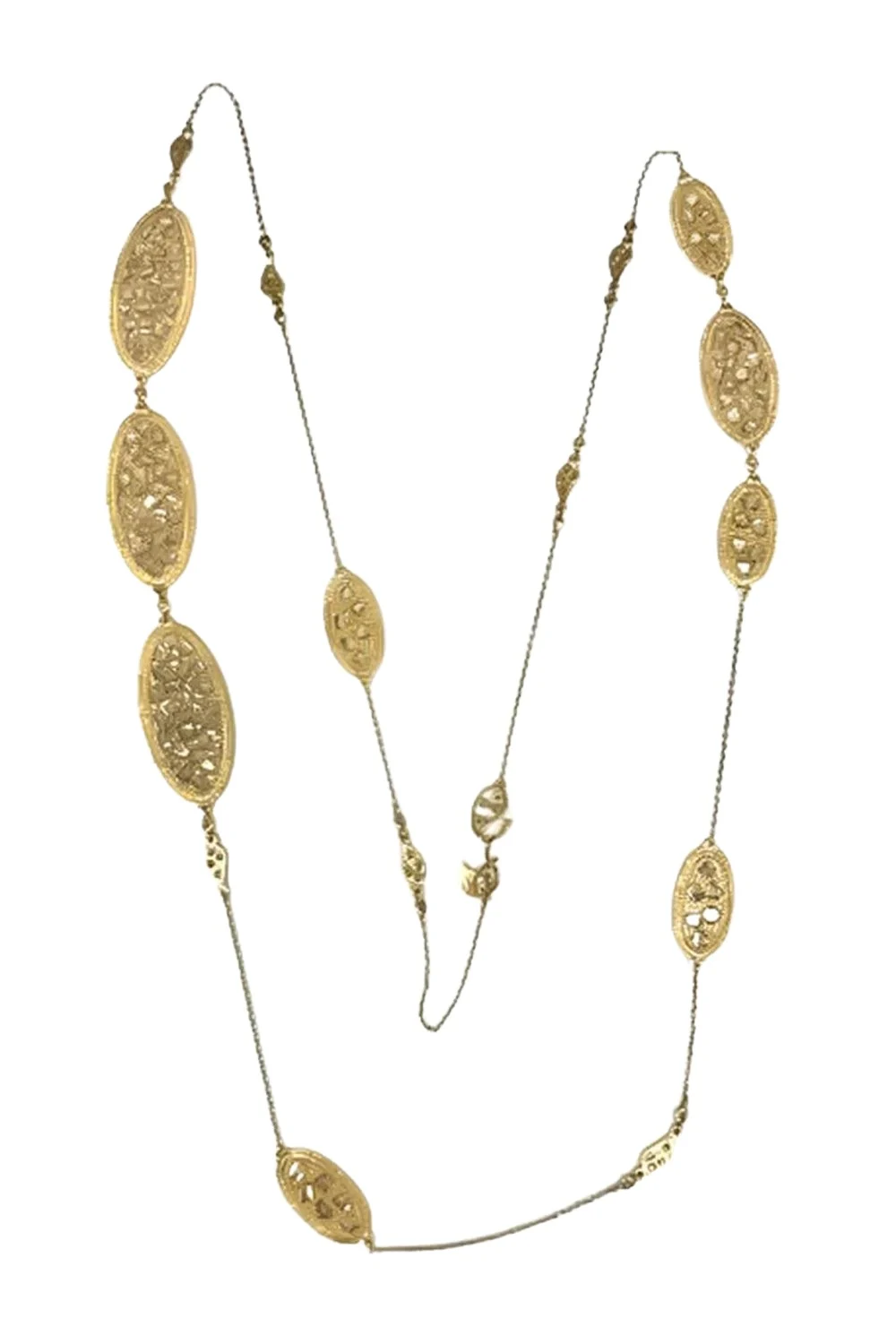 Multi Oval Rose Cut Diamond Necklace Multi Oval Rose Cut Diamond Necklace