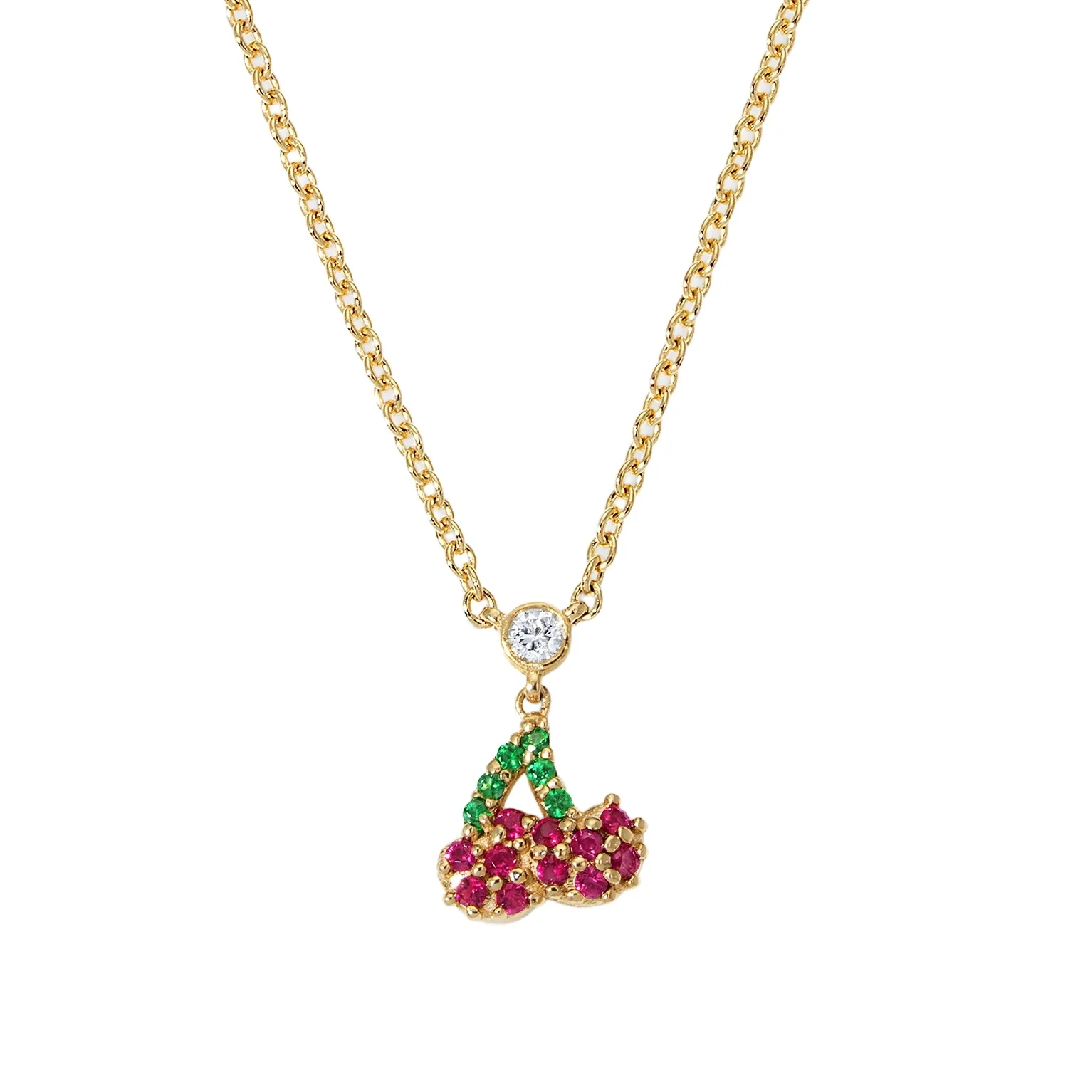 Stephanie Gottlieb Cocktail Cherry Chain Necklace