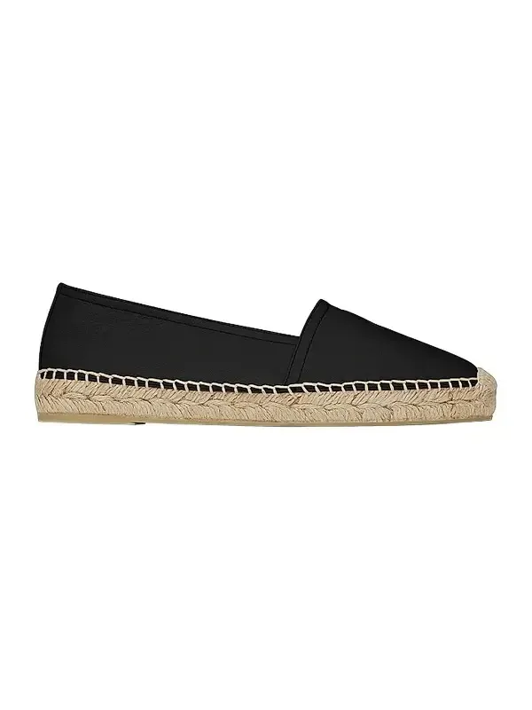 Women's Monogram Espadrilles In Lambskin - Black Women's Monogram Espadrilles In Lambskin - Black