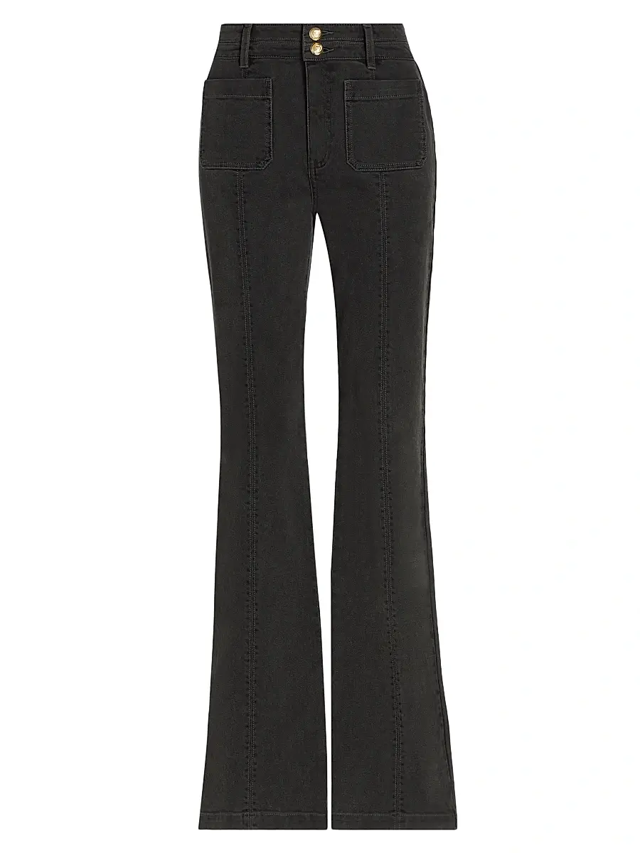Cinq à Sept Women's Dahlia Dorothea Stretch-Denim Flared Jeans - Charbon | Image 1 Cinq à Sept Women's Dahlia Dorothea Stretch-Denim Flared Jeans - Charbon | Image 1