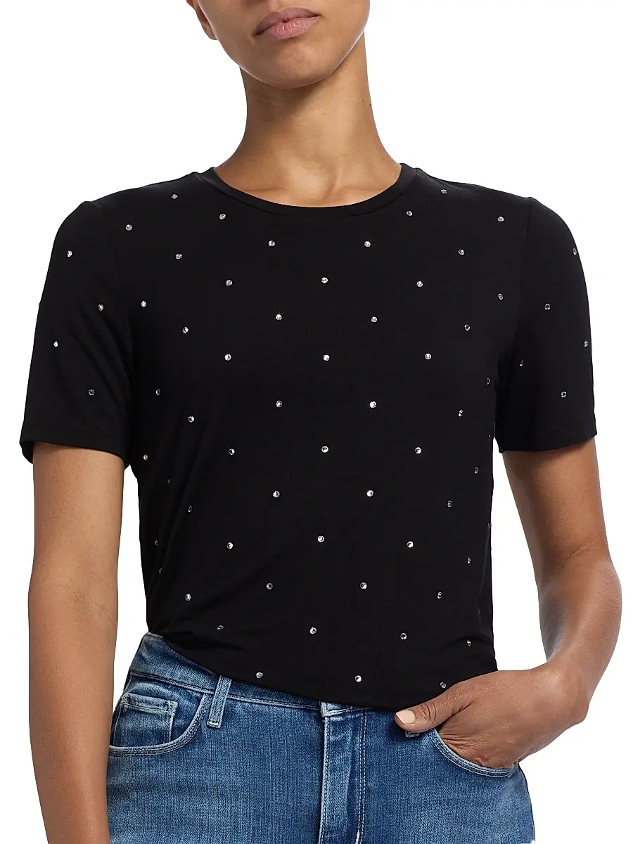 L'Agence Women's Stormy Embellished T-Shirt | Thumbnail 6 L'Agence Women's Stormy Embellished T-Shirt | Thumbnail 6
