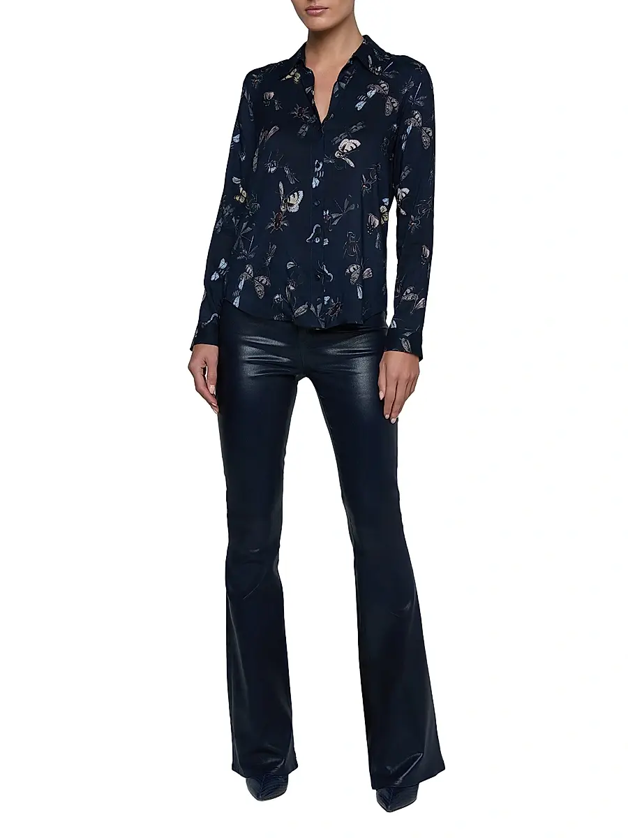 L'Agence Women's Holly Butterfly-Print Blouse | Thumbnail 2 L'Agence Women's Holly Butterfly-Print Blouse | Thumbnail 2