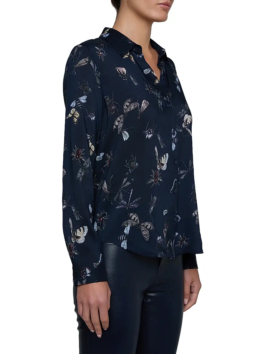 L'Agence Women's Holly Butterfly-Print Blouse | Thumbnail 4 L'Agence Women's Holly Butterfly-Print Blouse | Thumbnail 4