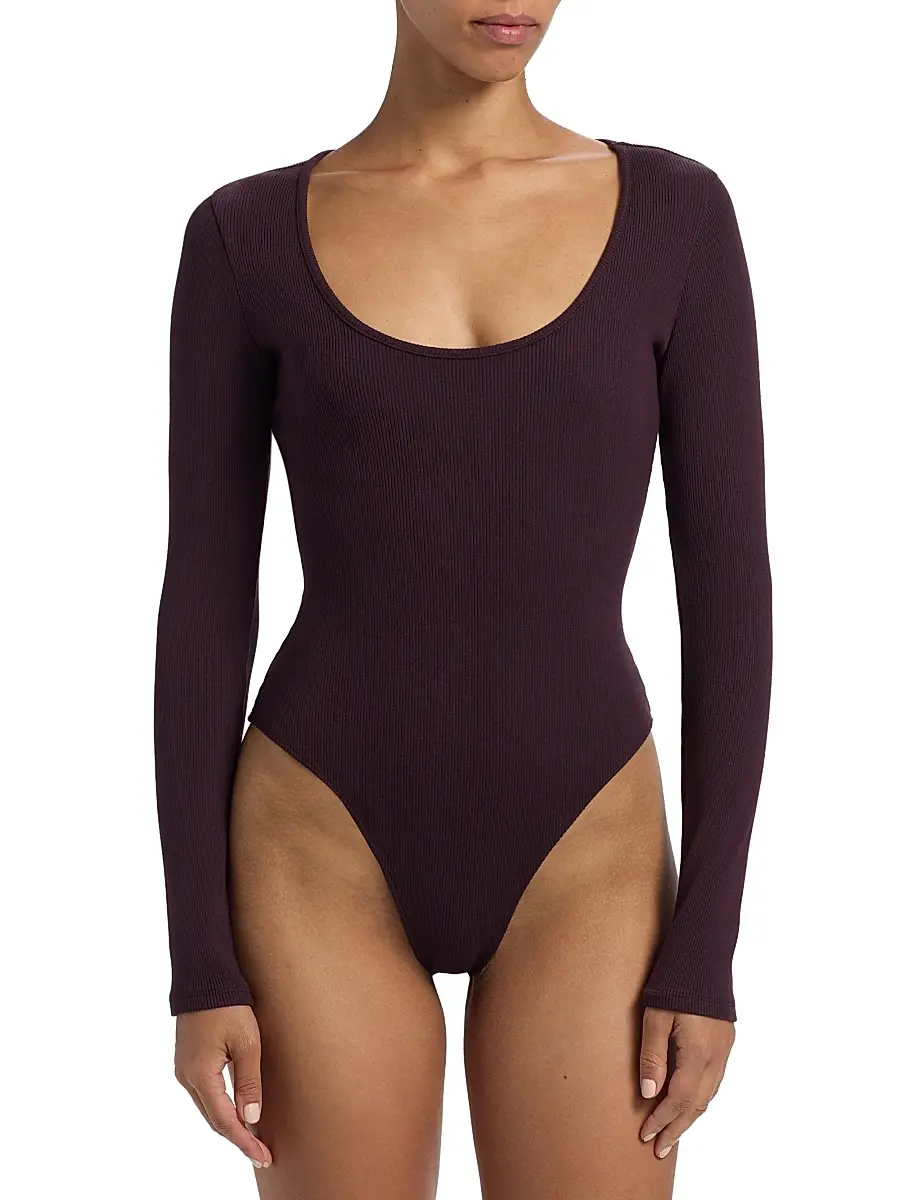 L'Agence Women's Elara Rib-Knit Bodysuit | Thumbnail 6 L'Agence Women's Elara Rib-Knit Bodysuit | Thumbnail 6