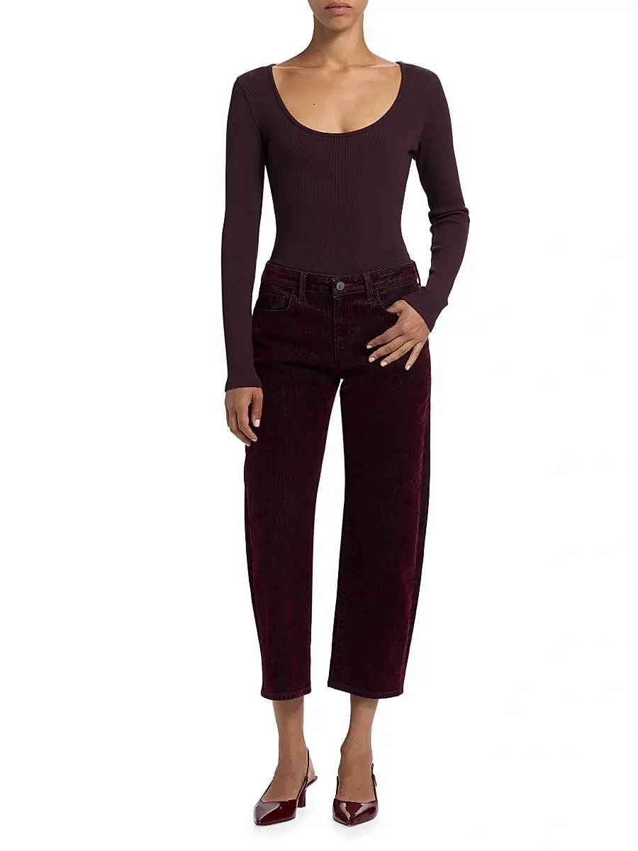 L'Agence Women's Elara Rib-Knit Bodysuit | Thumbnail 8 L'Agence Women's Elara Rib-Knit Bodysuit | Thumbnail 8