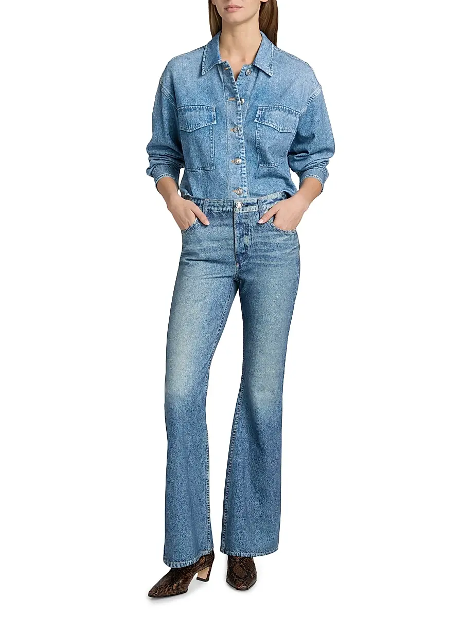 rag & bone Women's rb Miramar Dahlia Ponte Mid-Rise Bootcut Pants | Thumbnail 2 rag & bone Women's rb Miramar Dahlia Ponte Mid-Rise Bootcut Pants | Thumbnail 2