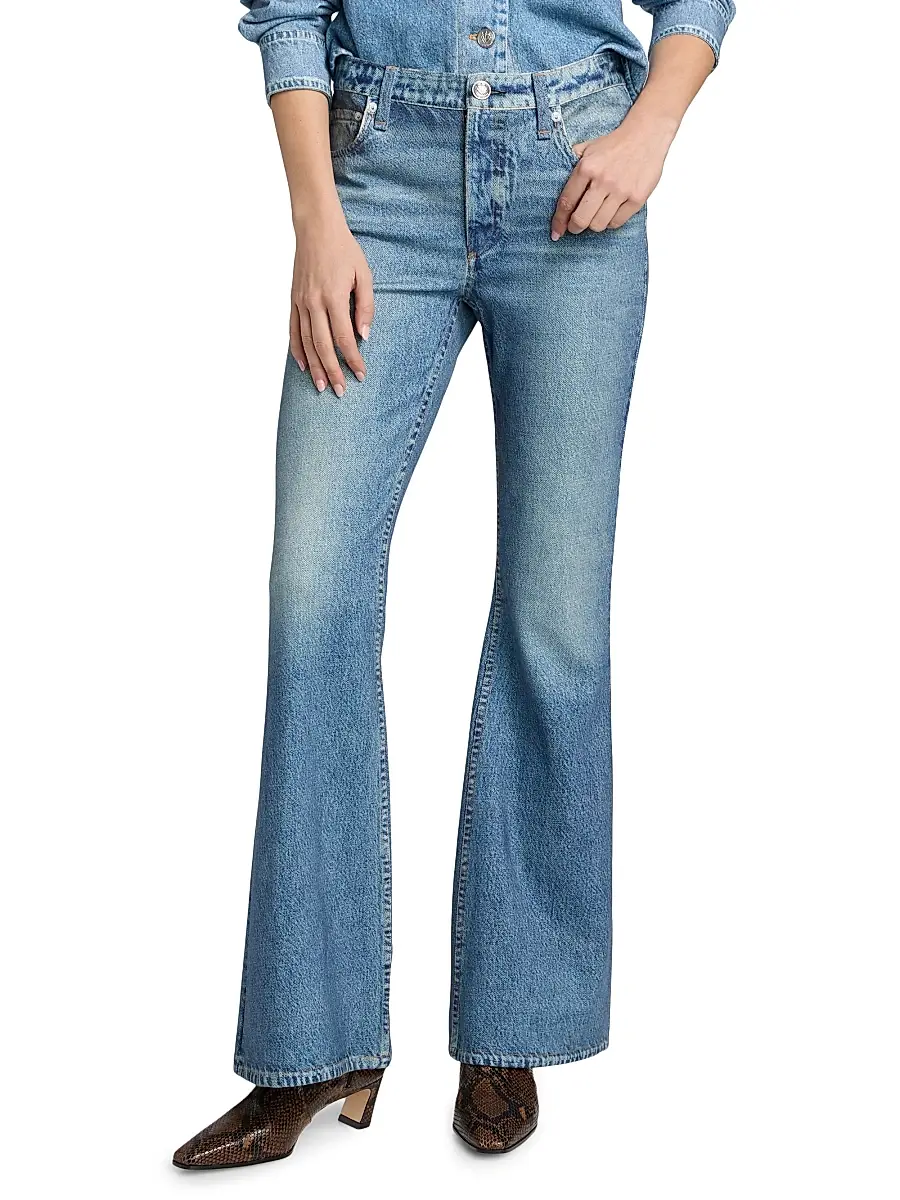 rag & bone Women's rb Miramar Dahlia Ponte Mid-Rise Bootcut Pants | Thumbnail 3 rag & bone Women's rb Miramar Dahlia Ponte Mid-Rise Bootcut Pants | Thumbnail 3