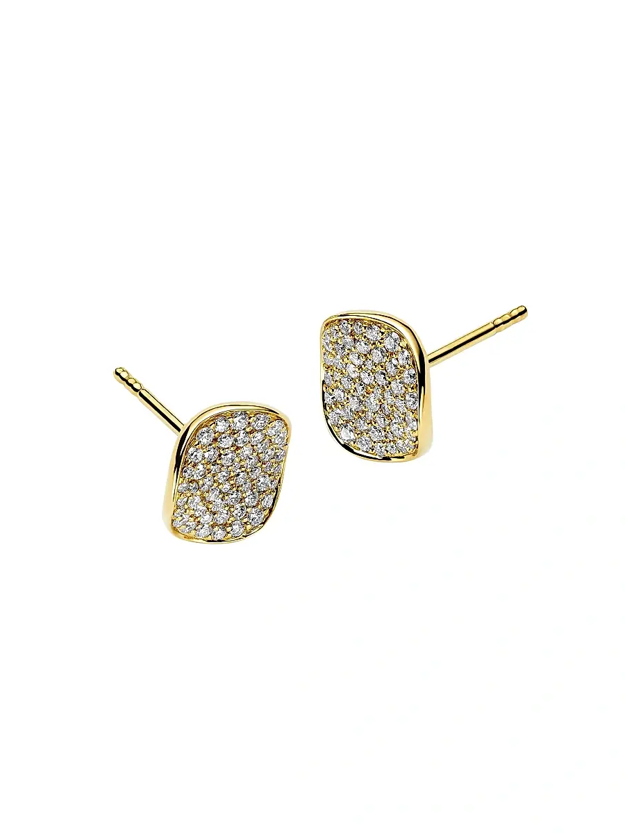 Ippolita Women's Stardust 18K Yellow Gold & 0.51 TCW Diamond Stud Earrings - Gold | Thumbnail 2 Ippolita Women's Stardust 18K Yellow Gold & 0.51 TCW Diamond Stud Earrings - Gold | Thumbnail 2