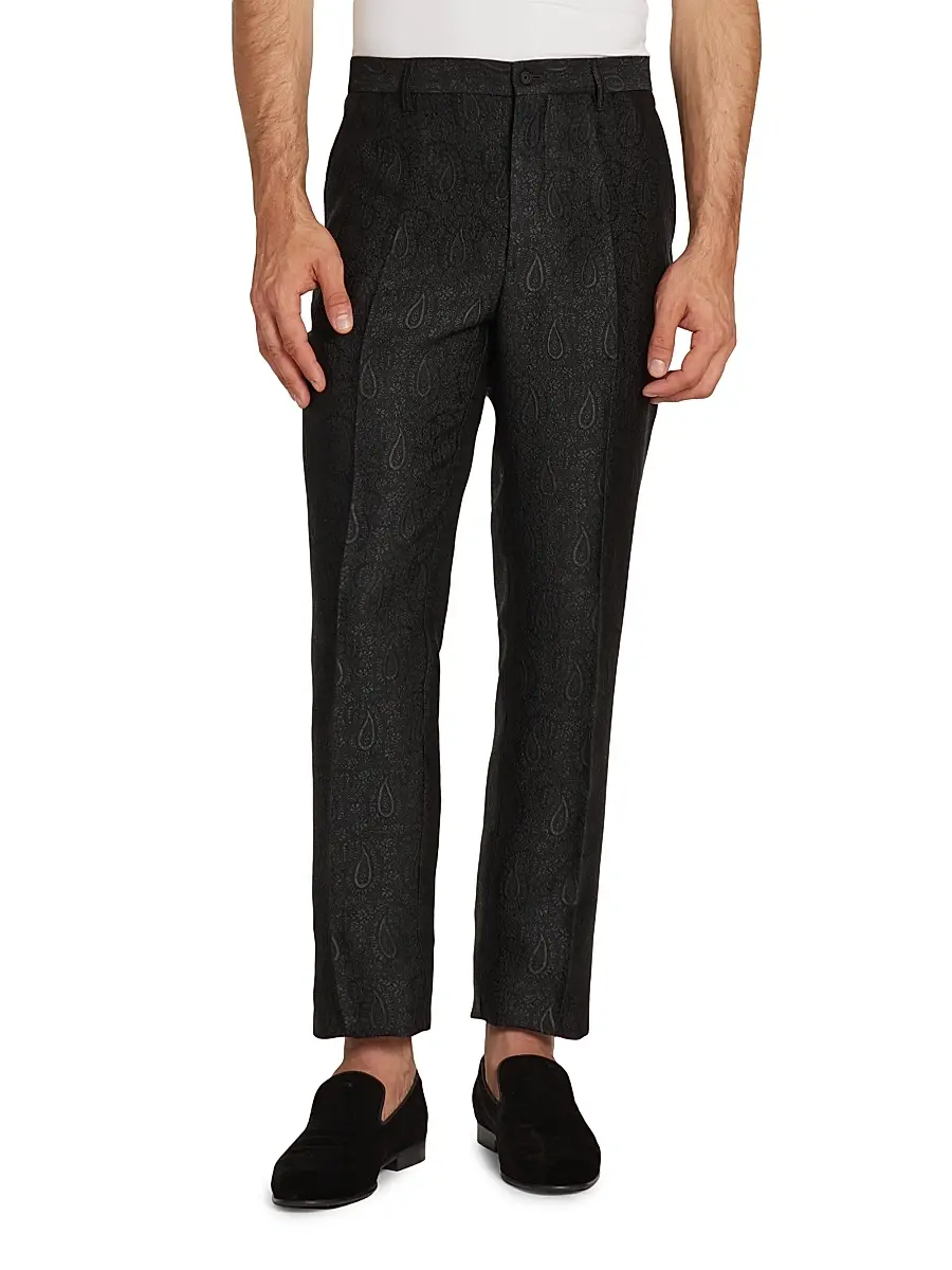 Etro Men's Roma All-Over Paisley Evening Trousers | Thumbnail 3 Etro Men's Roma All-Over Paisley Evening Trousers | Thumbnail 3