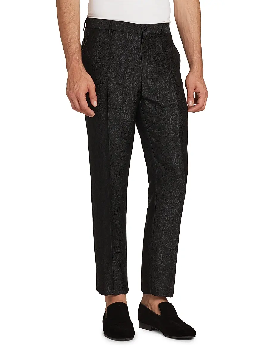 Etro Men's Roma All-Over Paisley Evening Trousers | Thumbnail 4 Etro Men's Roma All-Over Paisley Evening Trousers | Thumbnail 4