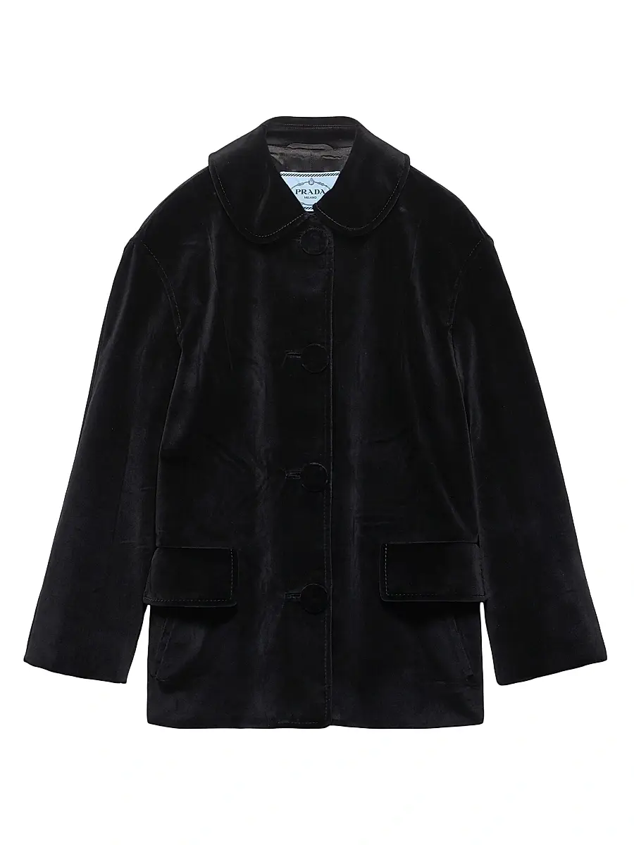 Prada Women's Single-Breasted Caban Jacket - Black | Image 1 Prada Women's Single-Breasted Caban Jacket - Black | Image 1