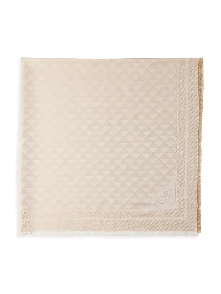 Women's Silk, Viscose and Lurex Shawl - Beige Women's Silk, Viscose and Lurex Shawl - Beige