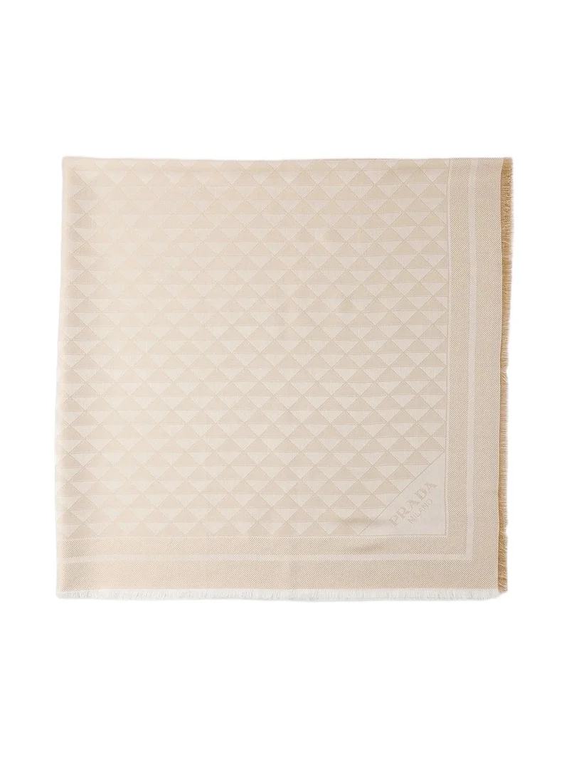 Prada Women's Silk, Viscose and Lurex Shawl - Beige