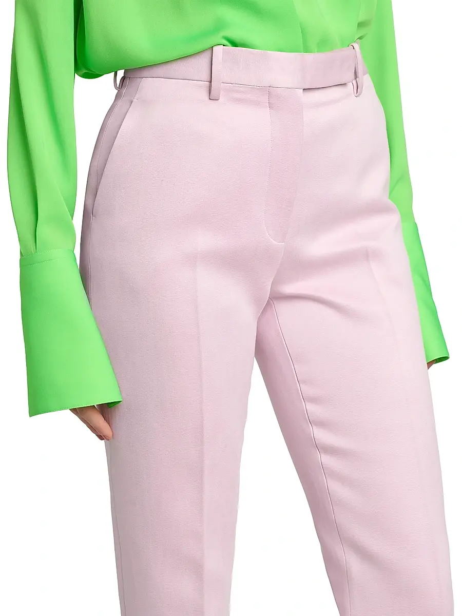 Tom Ford Women's Tailored Cotton-Silk Straight-Leg Pants | Thumbnail 6 Tom Ford Women's Tailored Cotton-Silk Straight-Leg Pants | Thumbnail 6