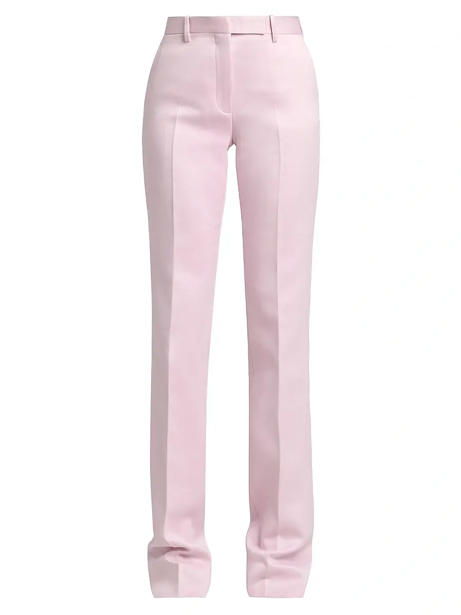 TOM FORD Women's Tailored Cotton-Silk Straight-Leg Pants - Orchid Pink | Image 1 TOM FORD Women's Tailored Cotton-Silk Straight-Leg Pants - Orchid Pink | Image 1