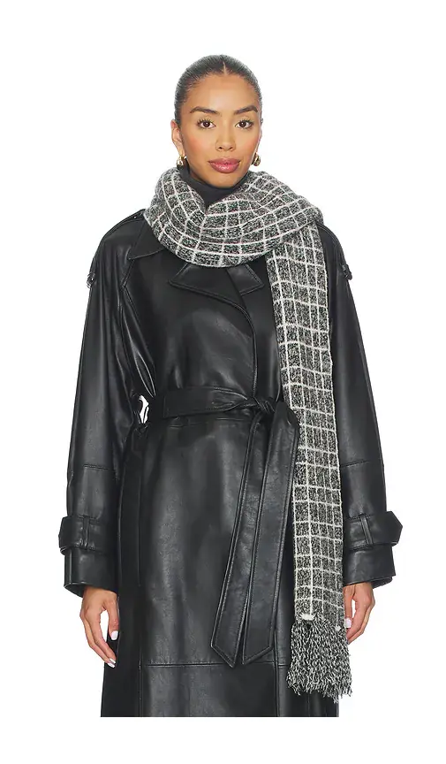 Lindsey Check Knit Scarf