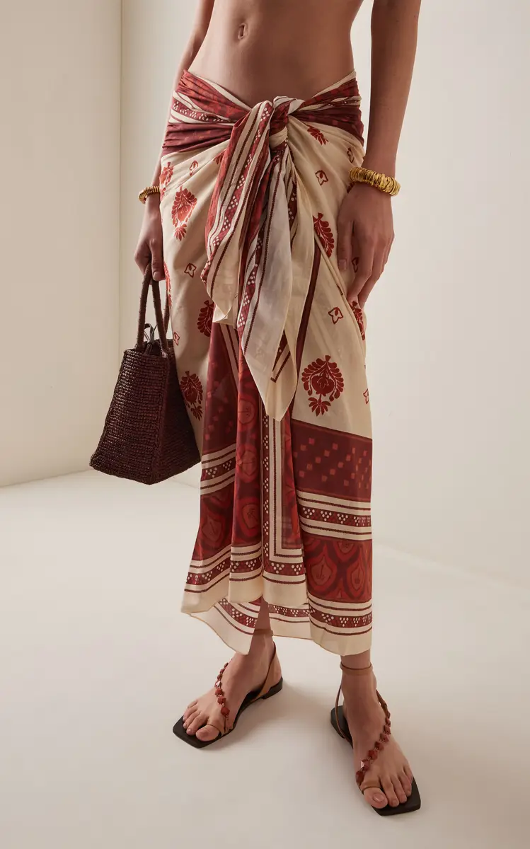 Johanna Ortiz Red Spirit Of The Rider Cotton Pareo | Thumbnail 3