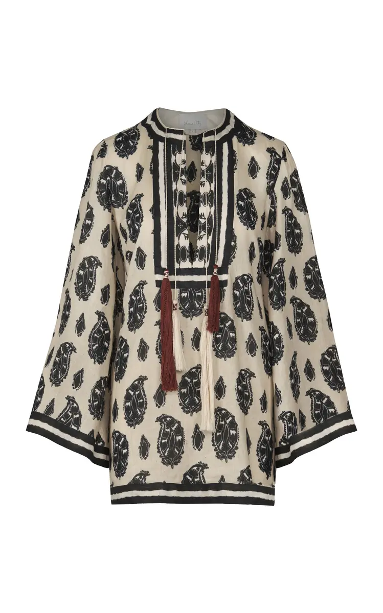 Caretaker Of The Jungle Printed Linen Mini Dress