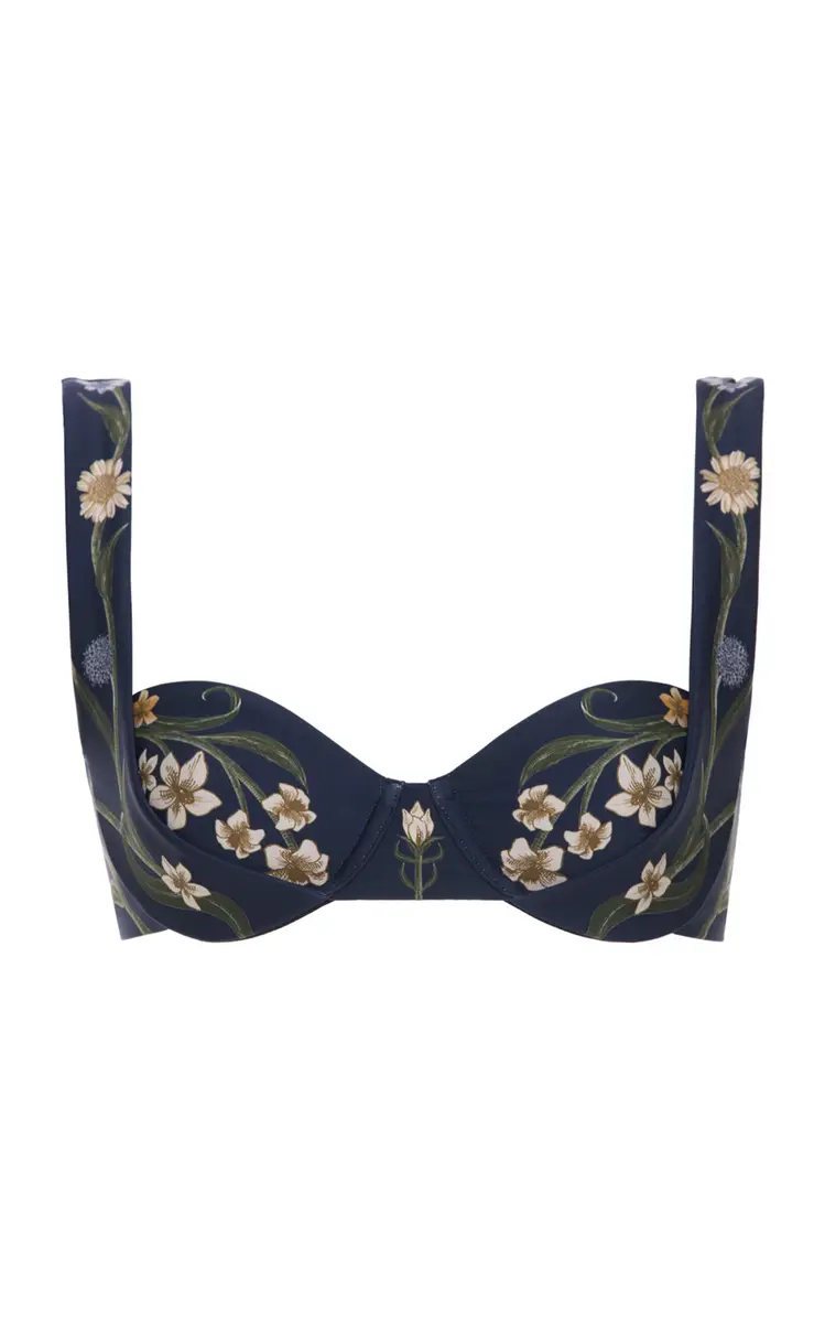 Agua by Agua Bendita Zucchini Floral Bikini Top | Image 1 Agua by Agua Bendita Zucchini Floral Bikini Top | Image 1