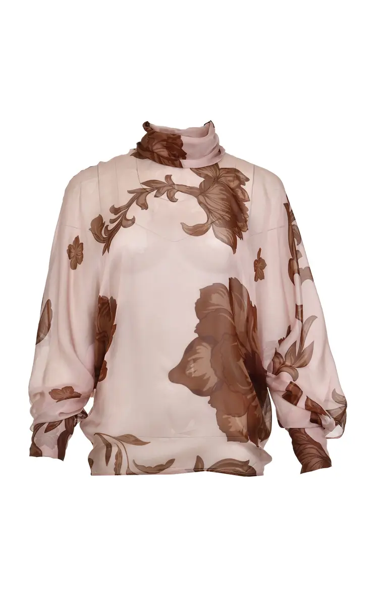 Garden Floral Silk Top