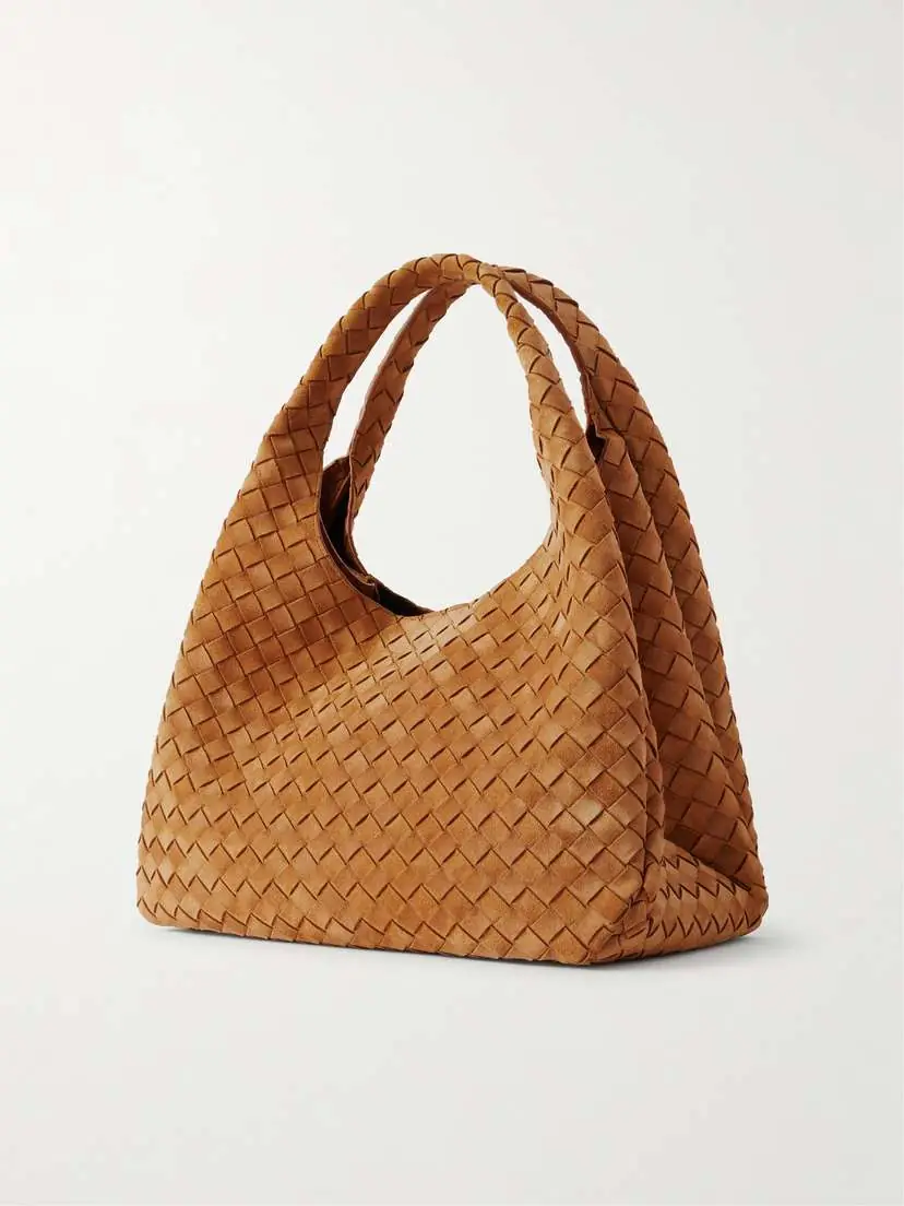 Bottega Veneta Campana Large Intrecciato Suede Shoulder Bag | Thumbnail 3
