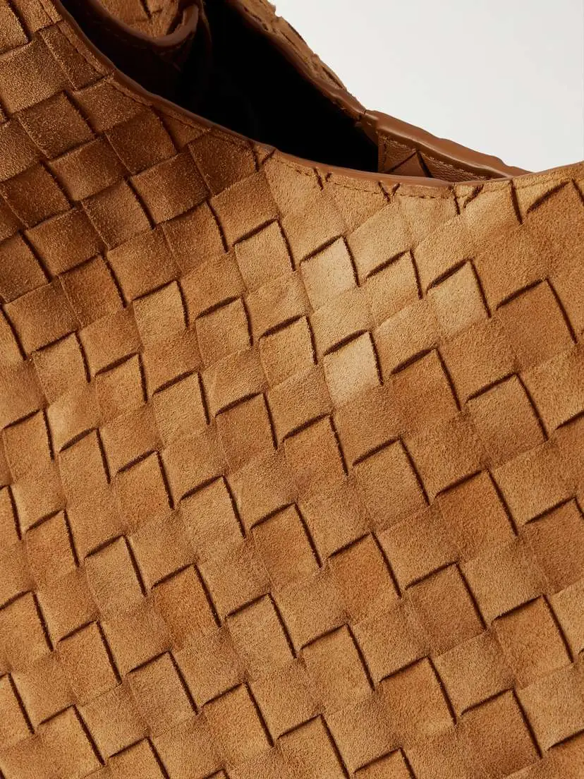 Bottega Veneta Campana Large Intrecciato Suede Shoulder Bag | Thumbnail 4