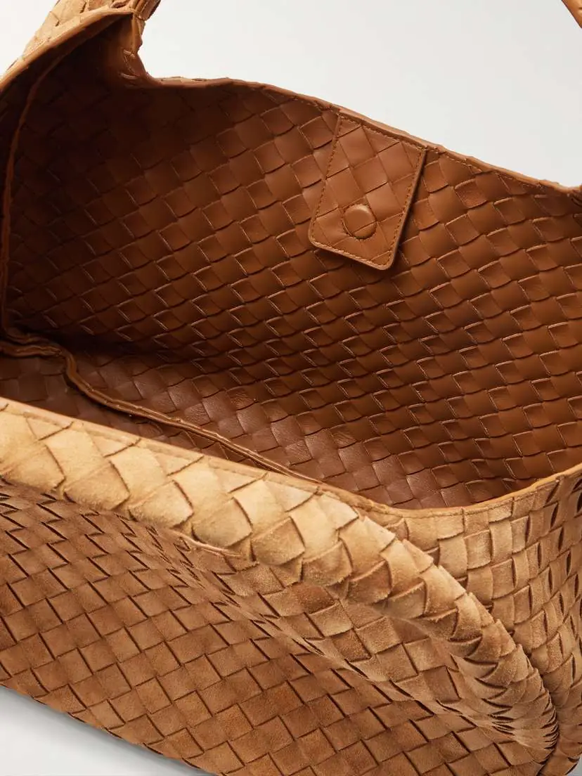 Bottega Veneta Campana Large Intrecciato Suede Shoulder Bag | Thumbnail 5