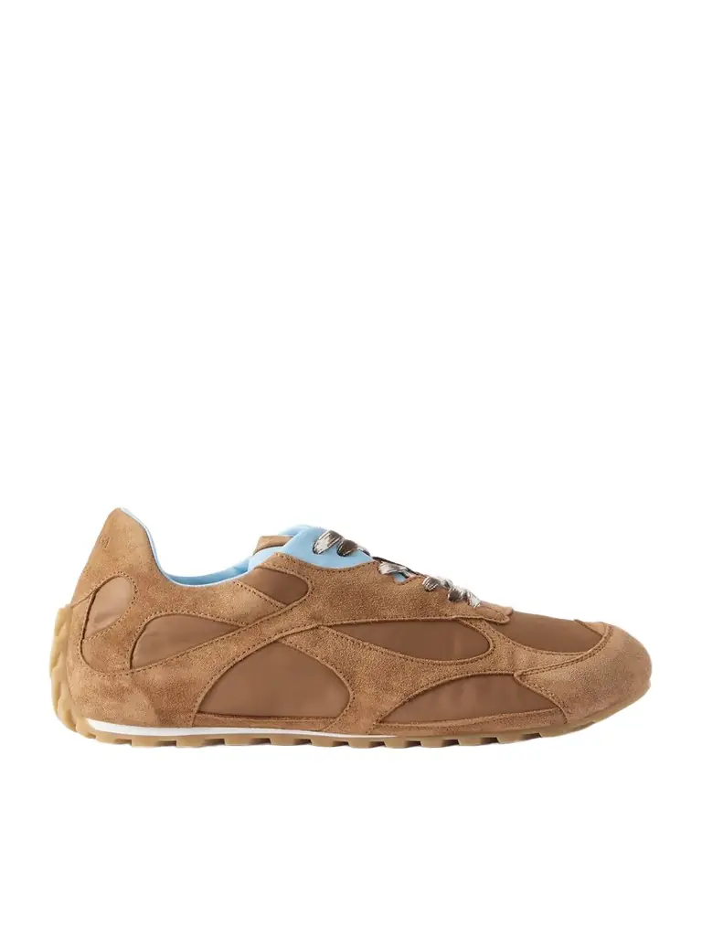 Bottega Veneta Orbit Leather-trimmed Suede And Shell Sneakers | Image 1 Bottega Veneta Orbit Leather-trimmed Suede And Shell Sneakers | Image 1