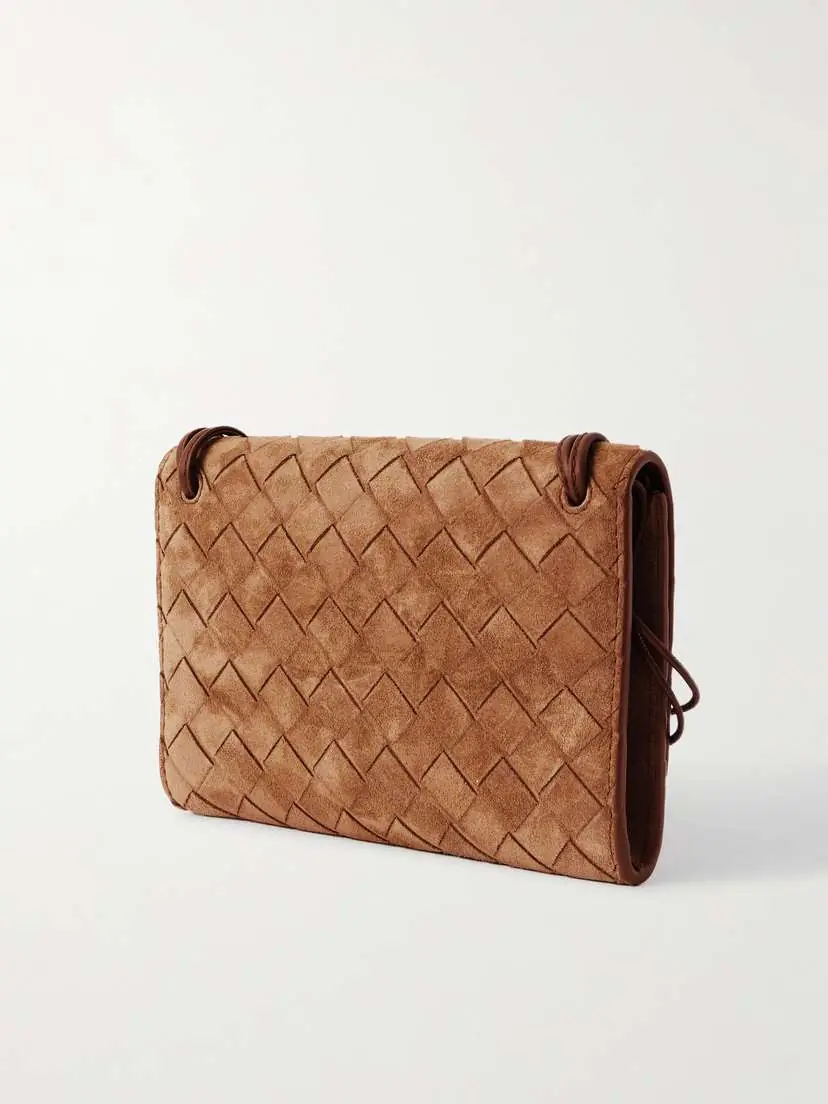 Bottega Veneta Andiamo Small Intrecciato Suede Shoulder Bag | Thumbnail 3 Bottega Veneta Andiamo Small Intrecciato Suede Shoulder Bag | Thumbnail 3