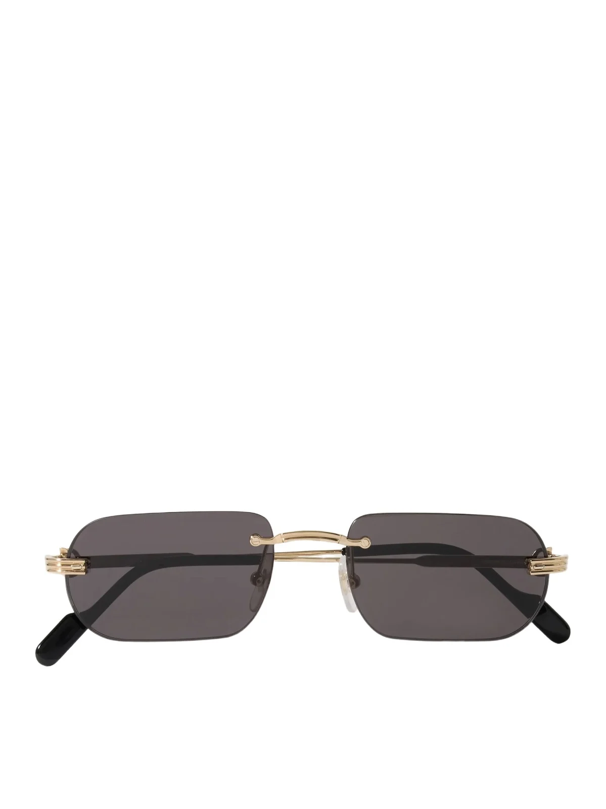 Première De Cartier Rimless Rectangle-frame Gold-tone Sunglasses Première De Cartier Rimless Rectangle-frame Gold-tone Sunglasses