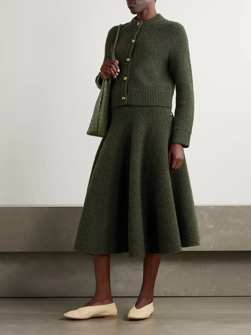 Bottega Veneta Wool-blend Bouclé Midi Skirt | Thumbnail 2