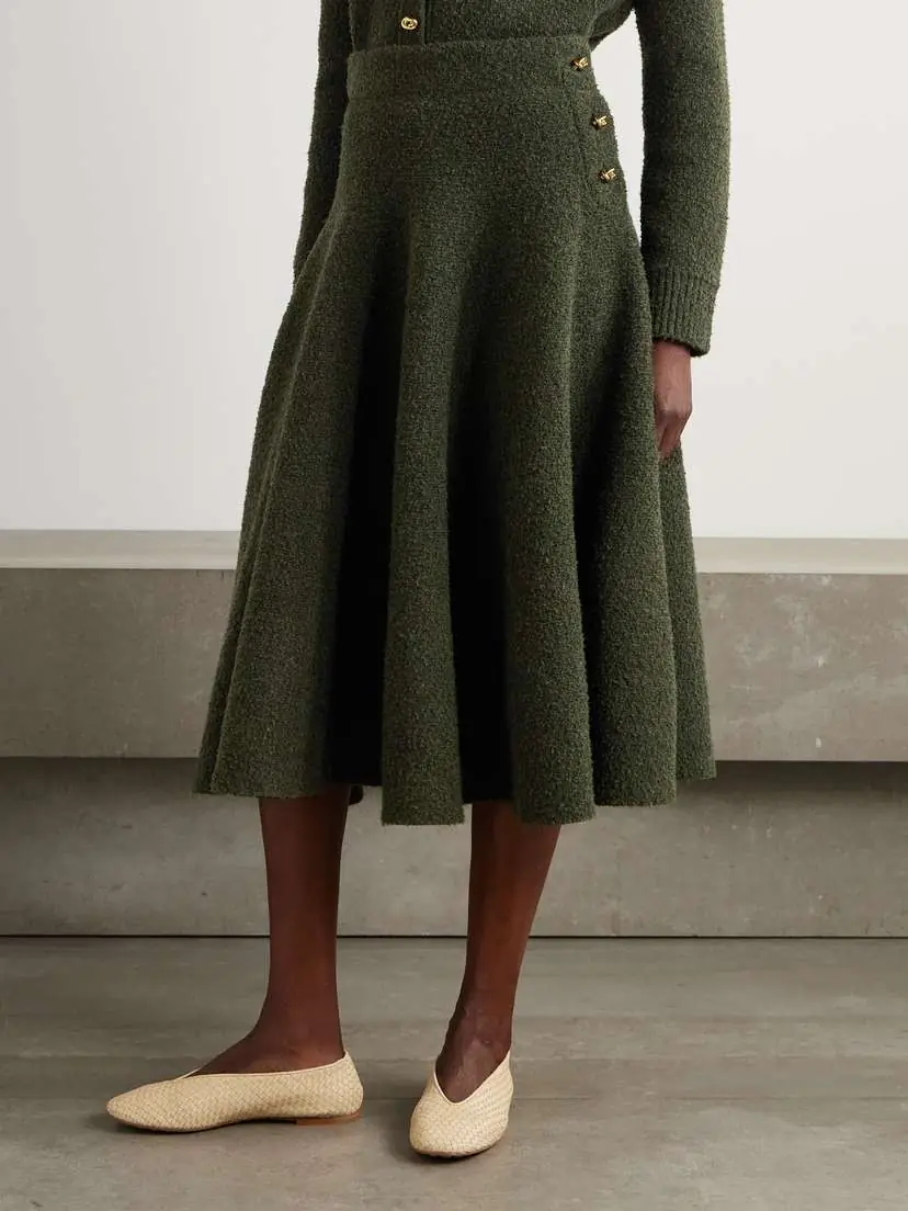 Bottega Veneta Wool-blend Bouclé Midi Skirt | Thumbnail 3